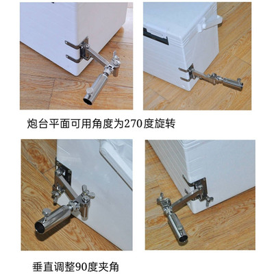 新款飞扬精工P8钓箱配件不锈钢加厚拐角支架直角圆角2900拐弯炮台