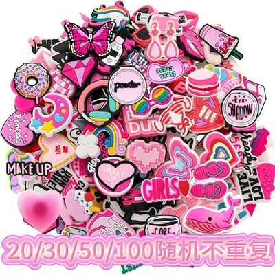 20/351pcs粉色随机鞋花跨