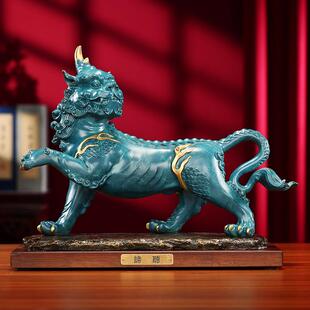 铜欣祥 黄铜九华山神兽谛听摆件 办公室家居瑞兽铜工艺品开业礼品