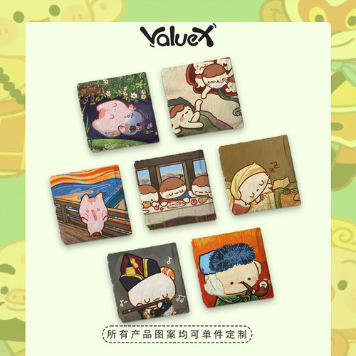 ValueX&芥末萌YamiQ原创天然岩石冰箱贴定制磁吸文创个性工艺品