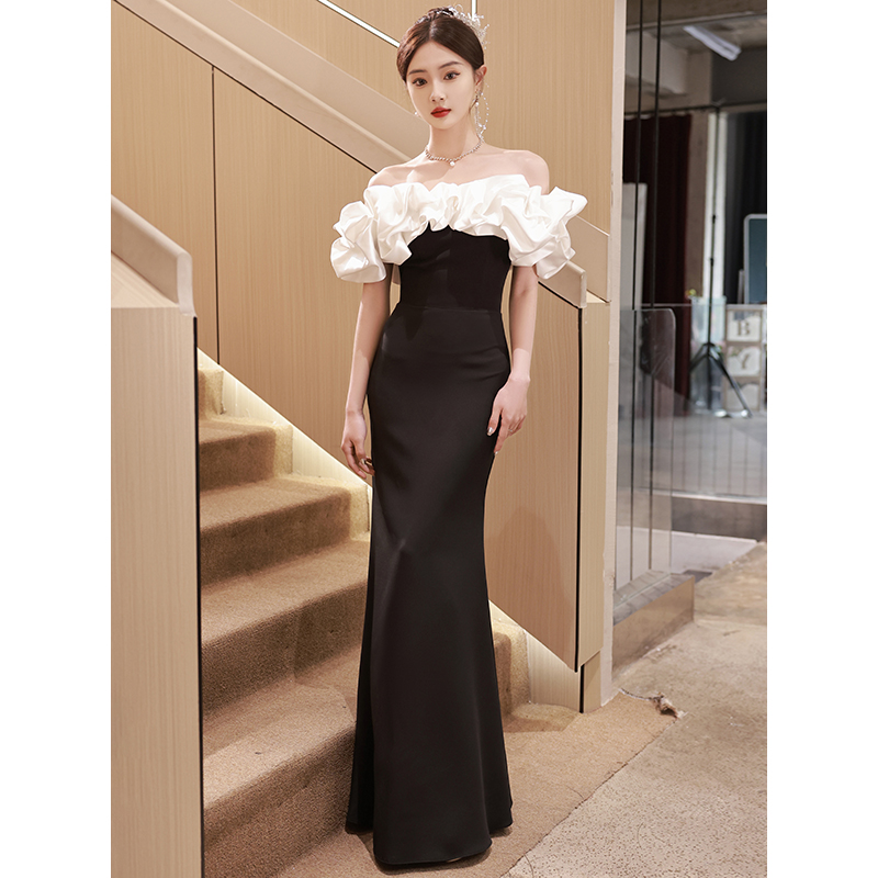  Black satin+L  