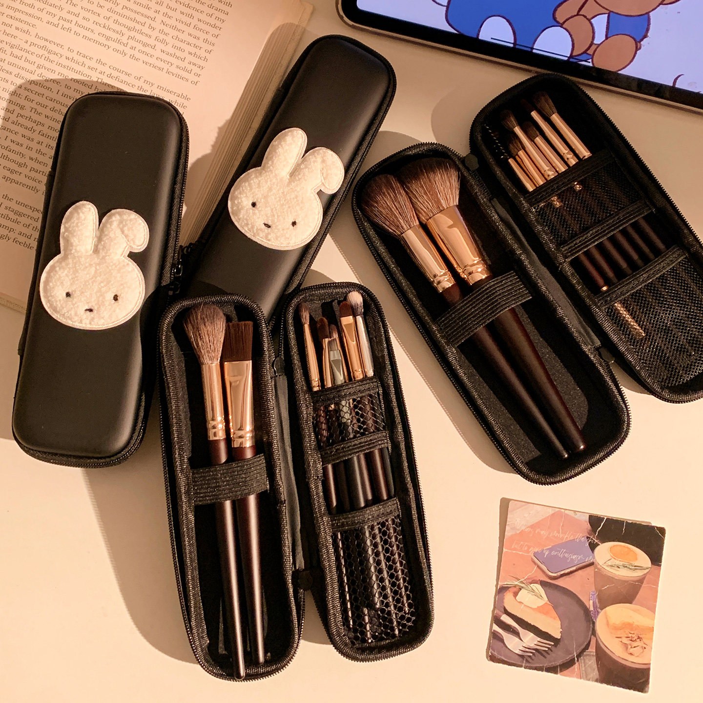 可爱兔子化妆刷收纳包女随身旅行便携眉笔眼影刷子收纳袋笔袋小号,收纳整理,化妆刷收纳盒/桶,淘宝优惠券,粉丝福利购,淘宝优惠卷