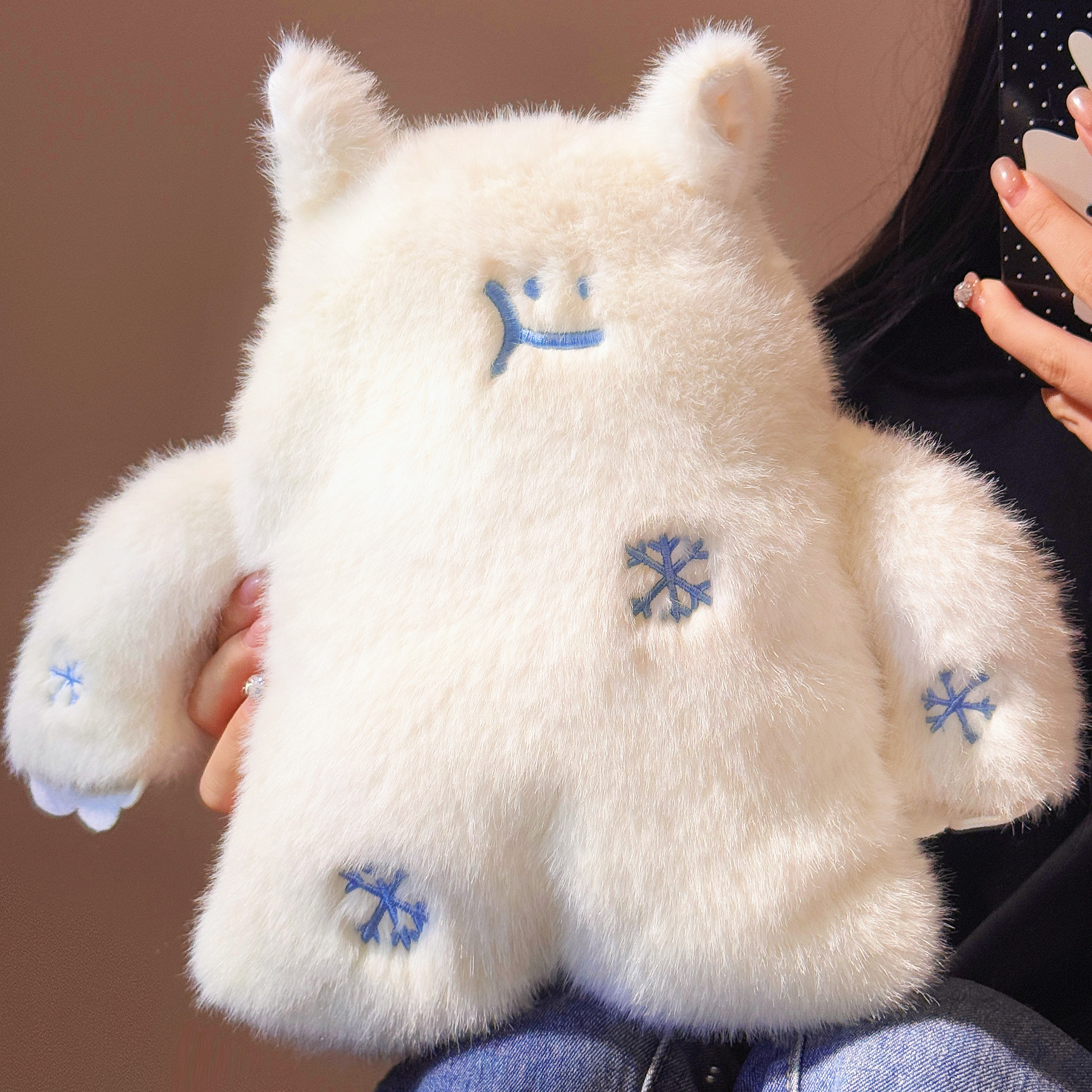 可爱毛绒小怪兽热水袋防爆注水