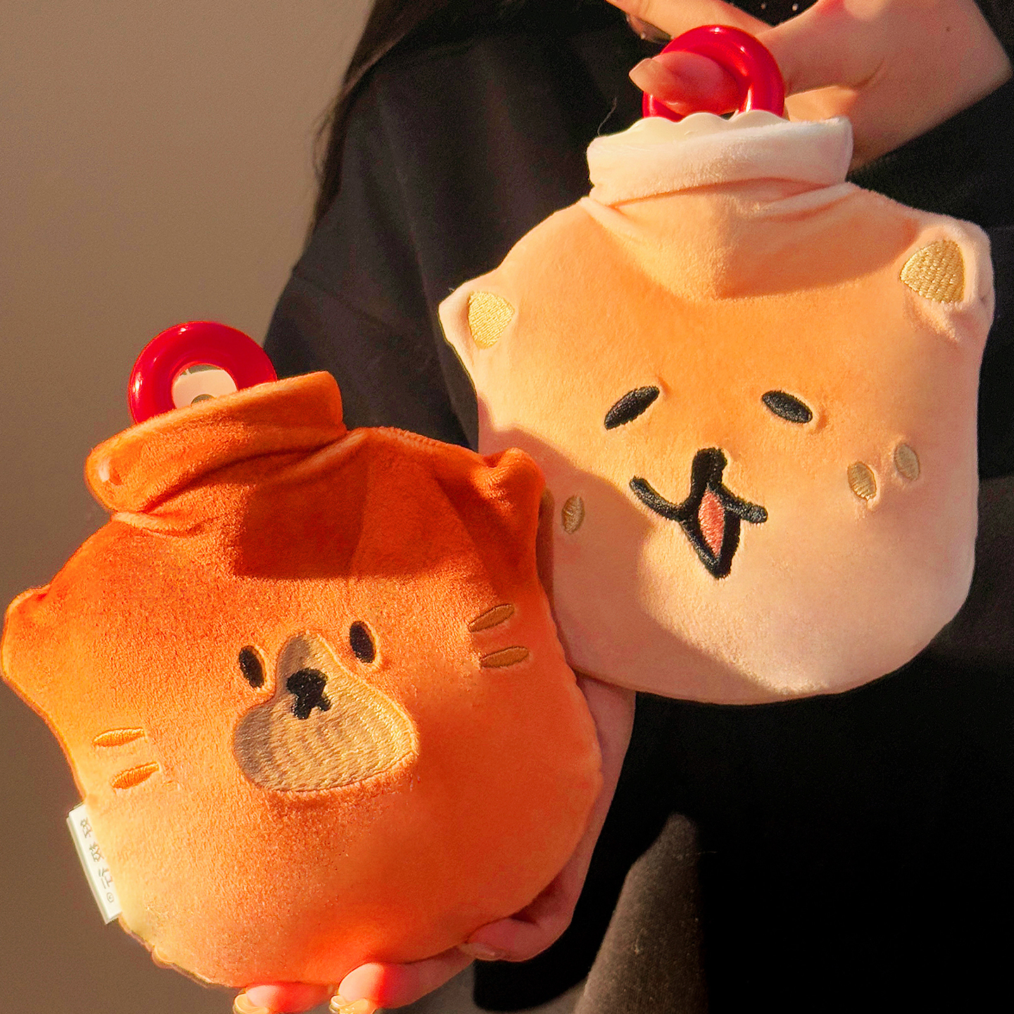 可爱小熊迷你注水热水袋冬季小号暖水袋女生热敷暖手宝暖宝宝被窝