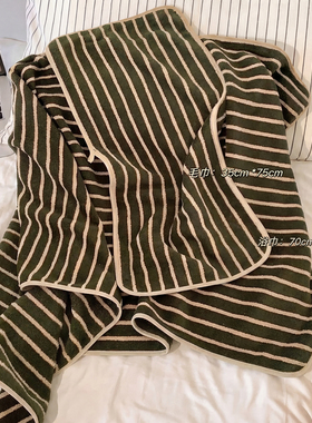 韩系条纹浴巾珊瑚绒超强吸水速干加厚洗脸毛巾成人洗澡裹巾情侣款