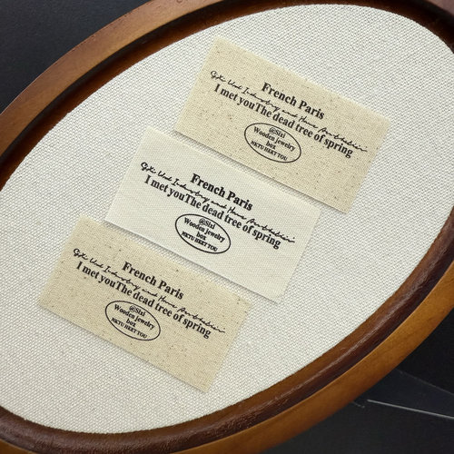 双面胶标签现货棉麻商标纯棉水晶手串标签手链耳钉包装拍照现货