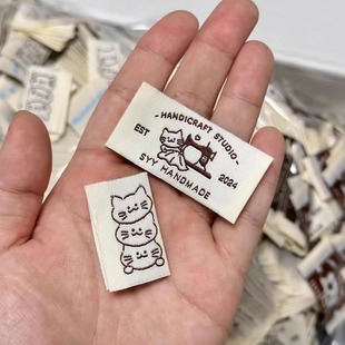 定制布标织唛领标包包布标服装 辅料标签商标diy娃娃领标免费设计