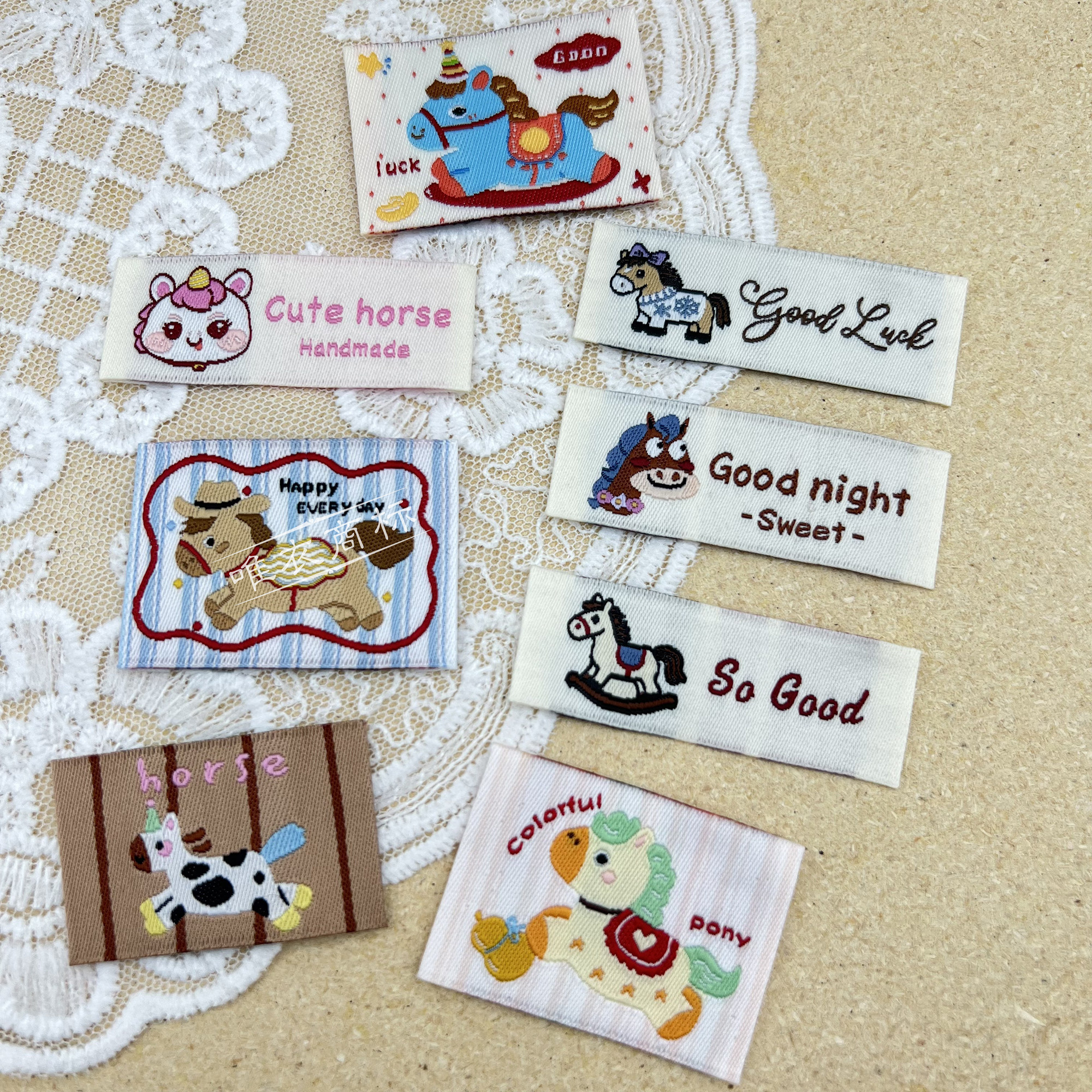 2026爆款小马布标织标布标服装辅料商标领标袜口卡通现货百搭个性,居家布艺,布贴,淘宝优惠券,粉丝福利购,淘宝优惠卷