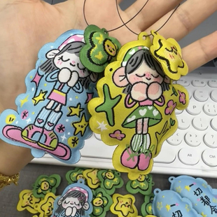 充棉标布标迷你充棉花香味标签diy搞怪织标定制设计布标织唛手工