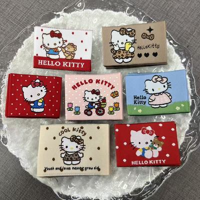 新款KITTY布标服装辅料标签商标领标新品袜口标卡通现货个性装饰