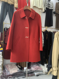 时尚双面呢羊绒大衣女2024新品中年羊毛毛呢外套妈妈装宽松秋冬装