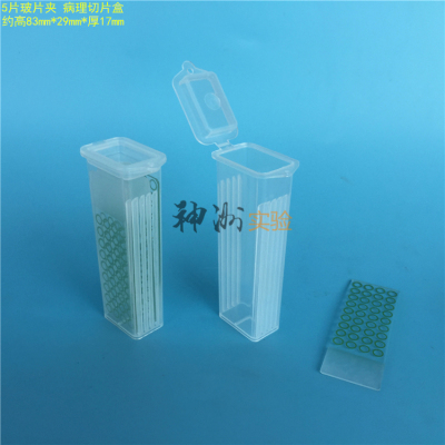 5片装载玻片夹 塑料邮寄夹 病理切片盒 会诊盒 装片盒 17*29*83mm