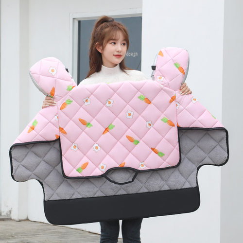 小型电动车挡风被冬季冬天加绒加厚防水电瓶车粉色冬款女士防风罩