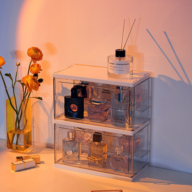 桌面收纳盒亚克力可叠加化妆品