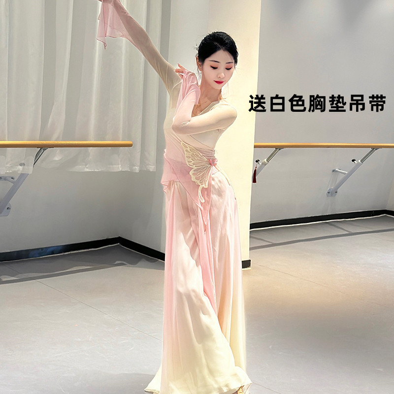 古典舞舞蹈服装女蝴蝶飘逸仙气上衣身韵纱衣练功中国舞演出服古风