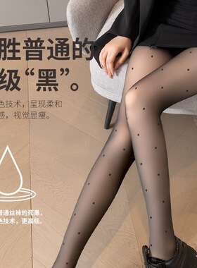 美式波点丝袜黑丝春夏季薄款白色丝袜女连裤袜洛丽塔lolita甜美jk