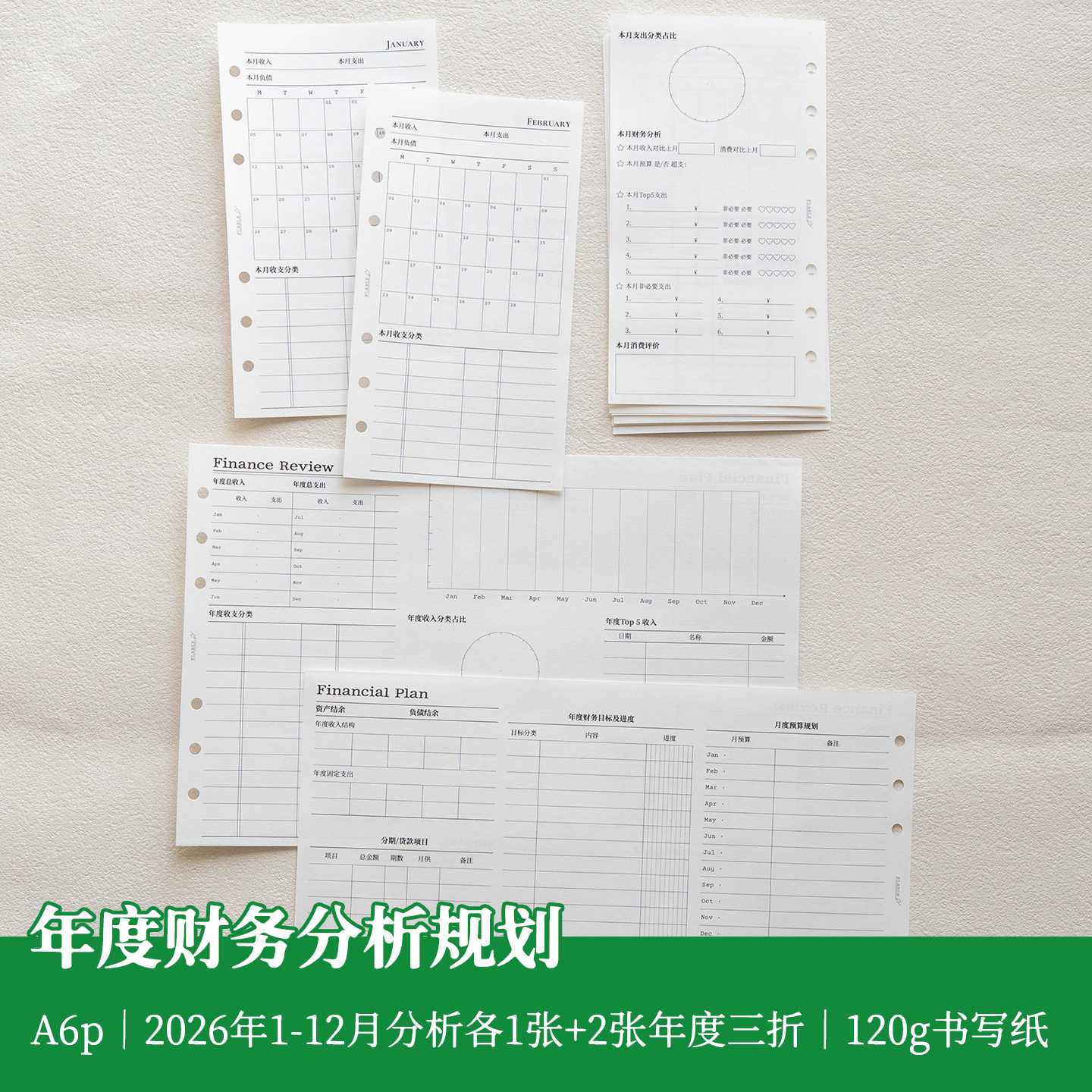 A6per｜年度财务分析规划 分类账单