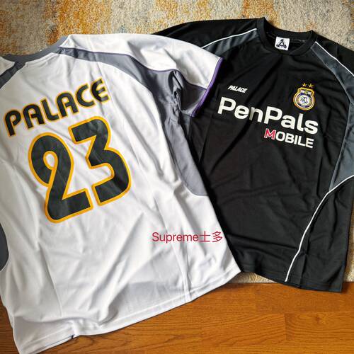 [现货]SS24 PALACE PEN PALS JERSEY 复古 皇马 足球球衣