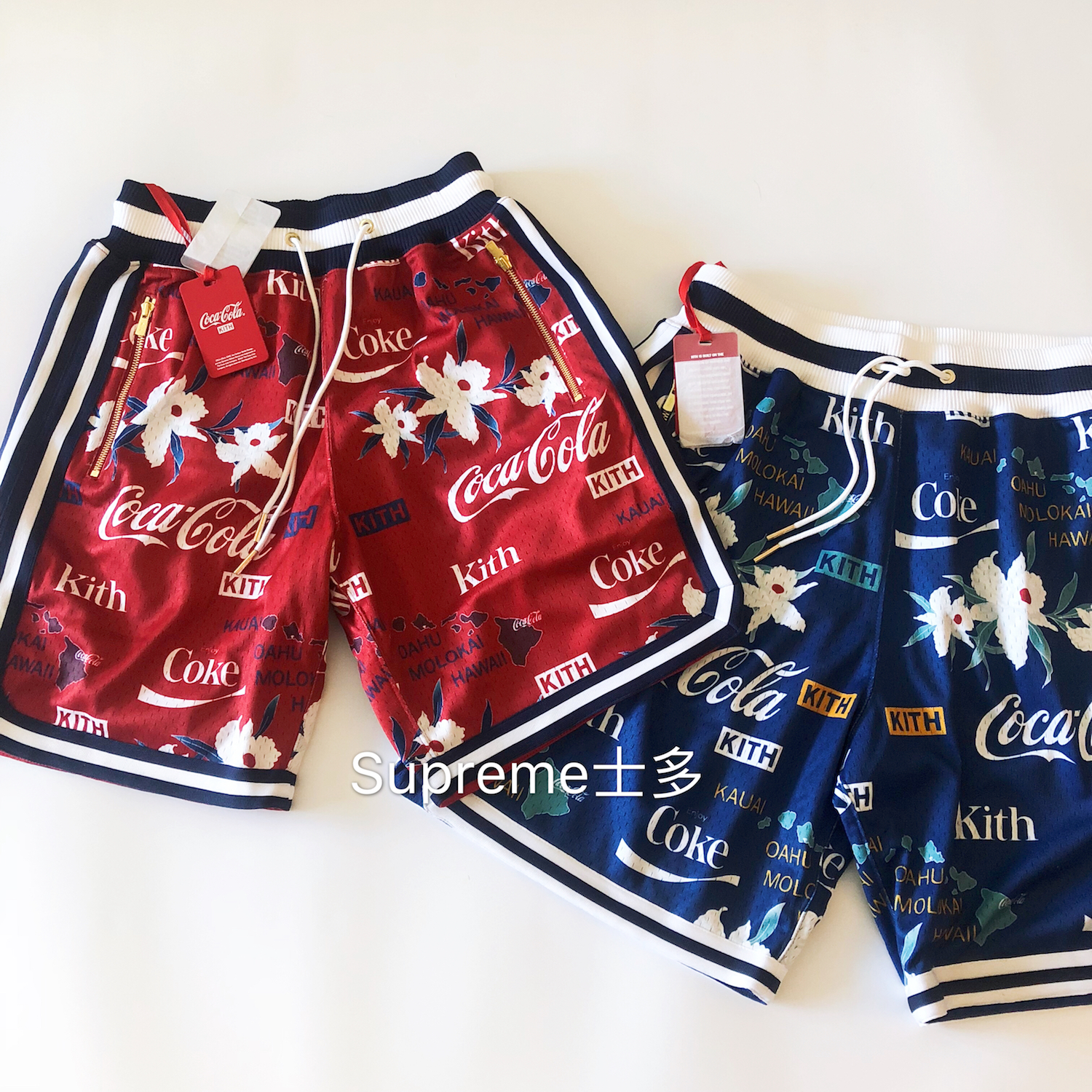 [现货联名短裤KITHXCOCAamp
