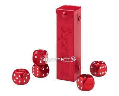 [现货]SS21 Supreme Aluminum Dice Set 铝制骰子套装 5颗连盒