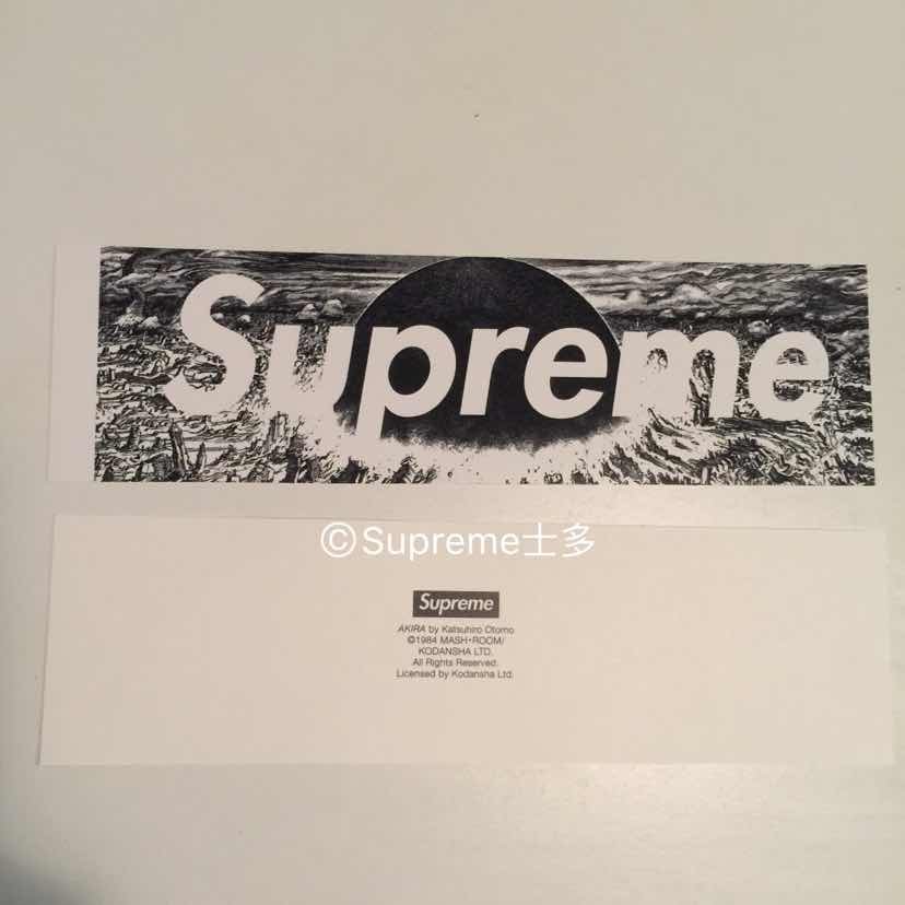 [现货]fw17 supreme/akira box logo sticker 阿基拉联名贴纸