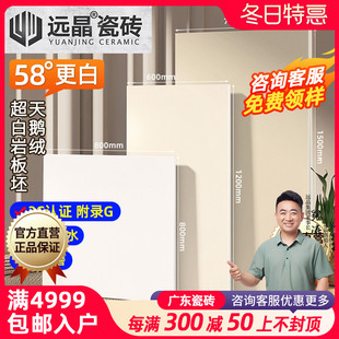 800x800柔光58°超白岩板坯天鹅绒瓷砖客厅地砖厨卫墙砖奶油 远晶