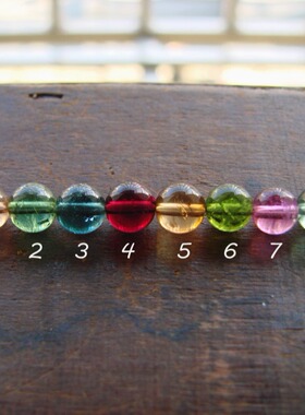 【Magic Love】天然玻璃体老料色标彩虹碧玺6-6.3mm圆珠单珠特价