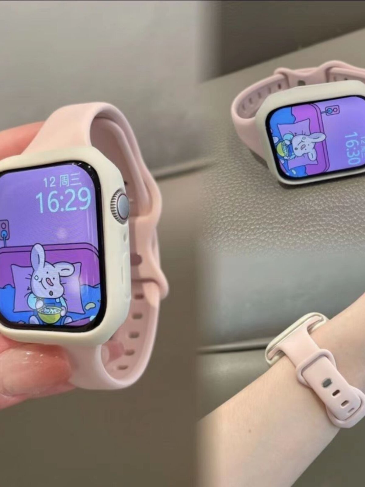 SUITABLE FOR APPLE WATCH IWATCH STRAP SE NICHE CUTE BUTTERFLY BUCKLE SMALL WAIST SILICONE S8ULTRA STRAP
