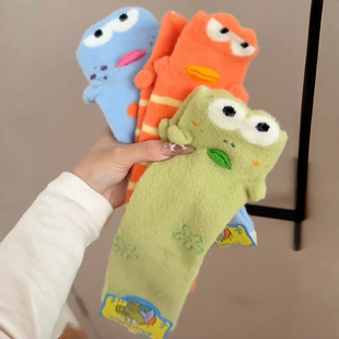 比奇堡丑鱼袜袜来咯~脚感chao软chao好穿~袜子女秋冬保暖澳绒中筒