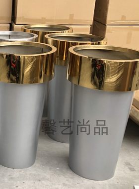 电镀大型豪华金属卖场别墅花器