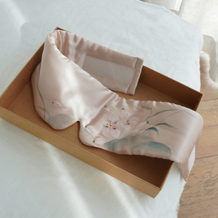 真丝眼罩专业降噪音护耳睡眠遮光旅行水墨男女礼盒装桑蚕丝绸国风