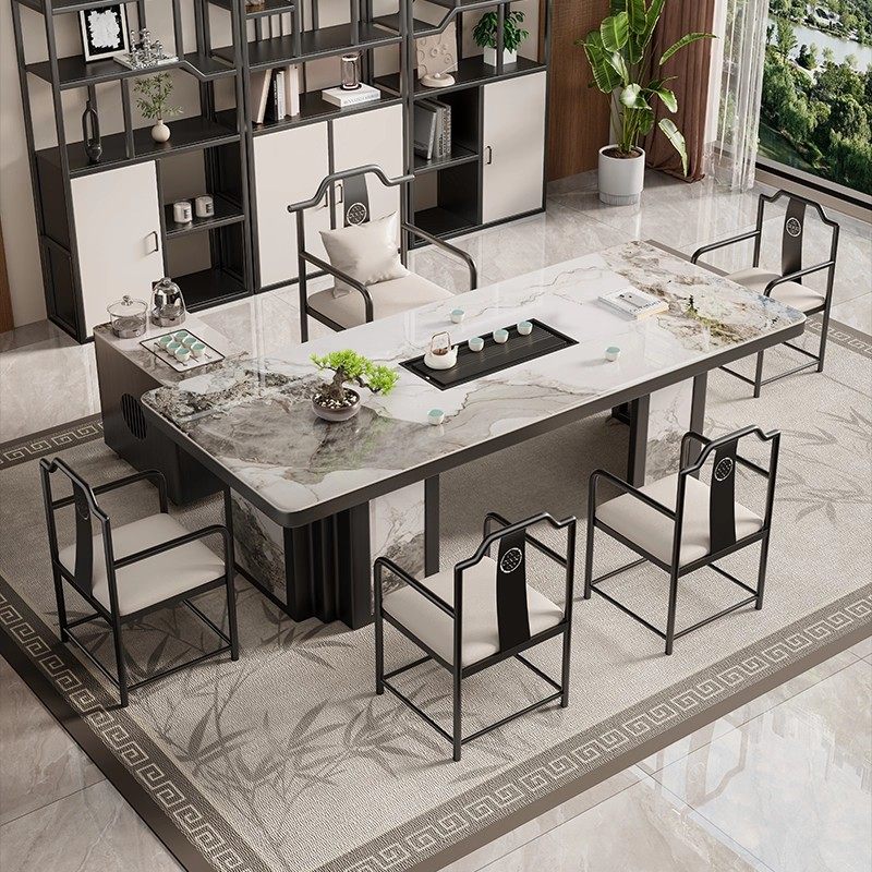 岩板茶桌2026新款高端轻奢现代高级感办公室茶台烧水壶一体全自动,住宅家具,家用茶台/茶桌,淘宝优惠券,粉丝福利购,淘宝优惠卷