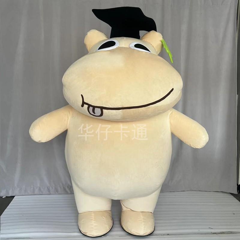 大嘴巴卡通人偶服装行走表演道具充气河马玩偶服吉祥物公仔衣服