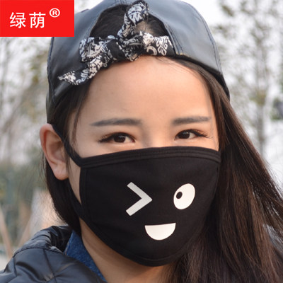 卡通表情口罩情侣纯棉个性防尘防雾霾口罩时尚防晒夏季薄款男女春