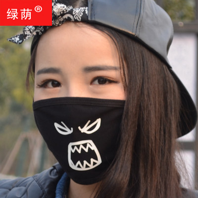 卡通表情口罩情侣纯棉个性防尘防雾霾口罩时尚防晒夏季薄款男女春