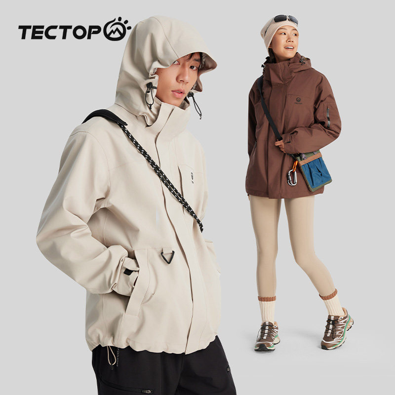 探拓户外三合一冲锋衣男女羽绒内胆可拆卸保暖外套防风防水登山服