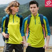 探拓户外运动速干衣男女2025新款 T恤透气快干衣 跑步登山徒步长袖