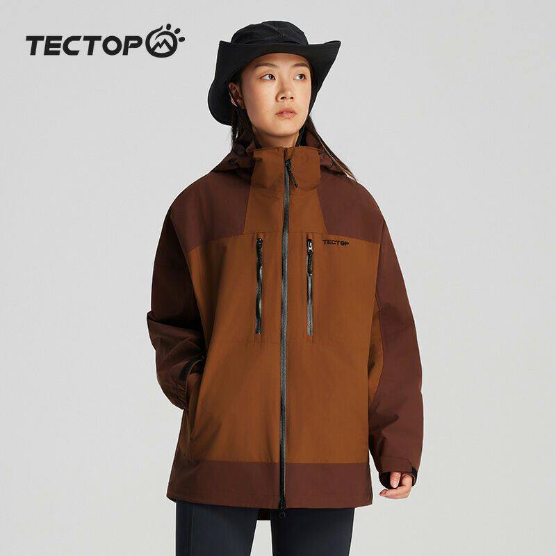 探拓户外冲锋衣男女三合一秋冬防风防水可拆卸抓绒内胆登山服外套