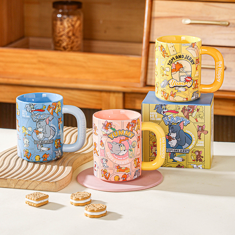 猫和老鼠联名陶瓷杯女550ml家用