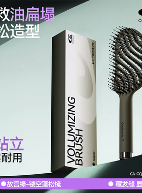 creative art猪鬃毛梳子气垫蓬松梳子干湿两用新款大号造型骨梳子