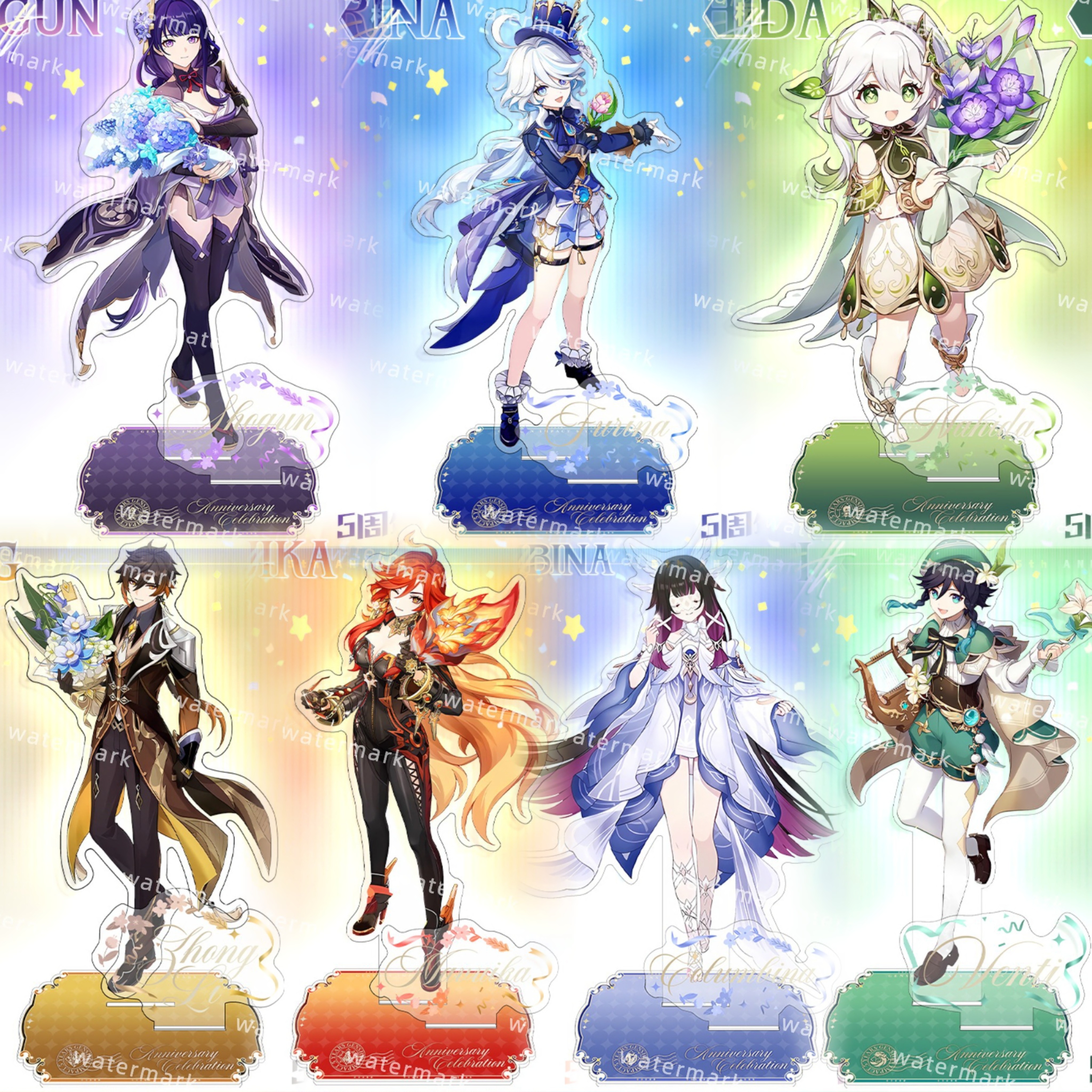 原神五周年系列草神水神月神雷神亚克力立牌徽章长条挂件套装合集,模玩/动漫/周边/娃圈三坑/桌游,海报/色纸,淘宝优惠券,粉丝福利购,淘宝优惠卷