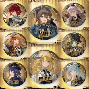 方舟JR东海联动陈阿米娅梅菲莱老鲤周边75mm大徽章动漫合集周边