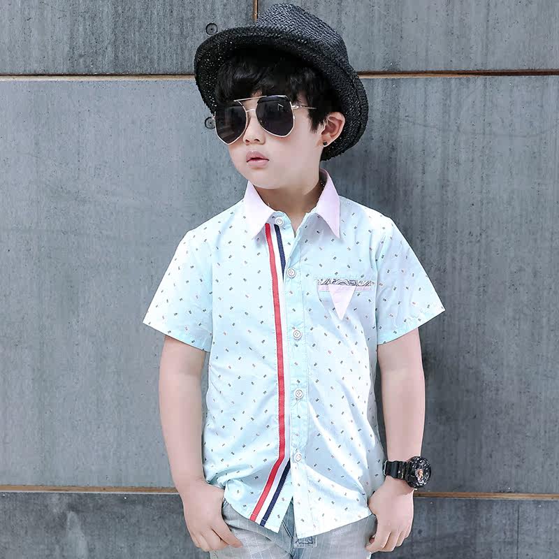 Chemise garcon à manche courte - Ref 2077524 Image 3