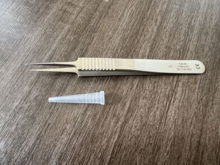 瑞士Dumont镊子1108-5-PO 实验室动物解剖带防滑齿5号镊子0.10mm