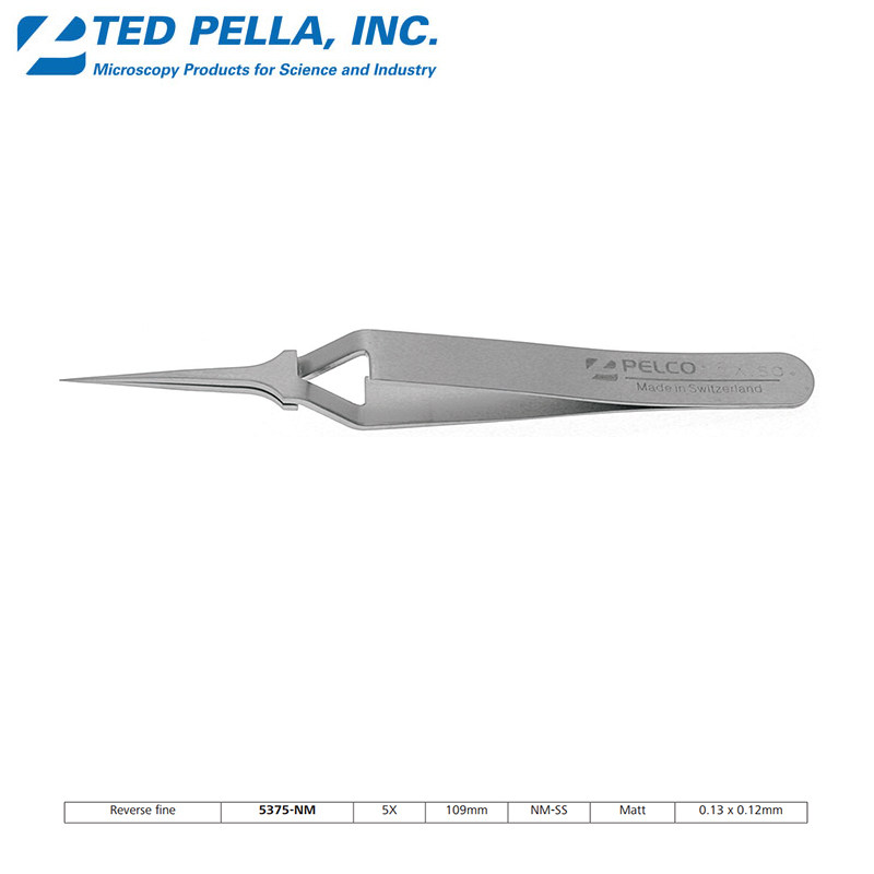 ted pella镊子5375-NM实验室电镜透射铜网夹持精细尖头镊子5X.SA