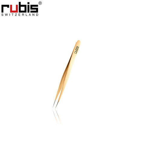 Rubis眉夹1K105 镀金眉夹 拔眉钳 精细尖头镊子 眉毛护理工具