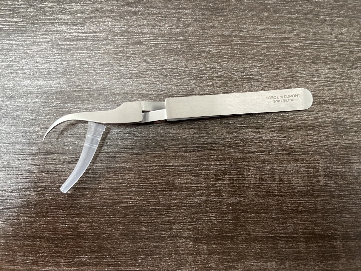 弯头自锁镊子RS-5027 电镜透射铜网夹显微反向镊子N7 0.03*0.07mm