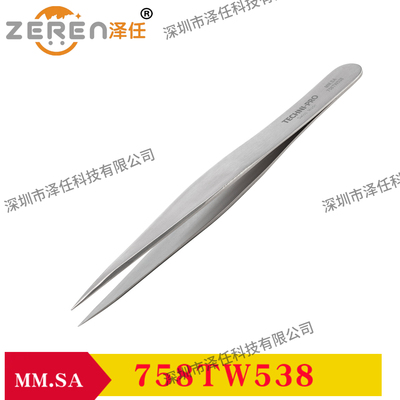 techni-pro镊子758TW538 瑞士进口抗磁不锈钢镊子MM.SA 组装镊子