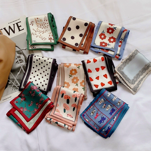 Осенняя тонкая ретро повязка на голову, лента, шейный платок, французский стиль