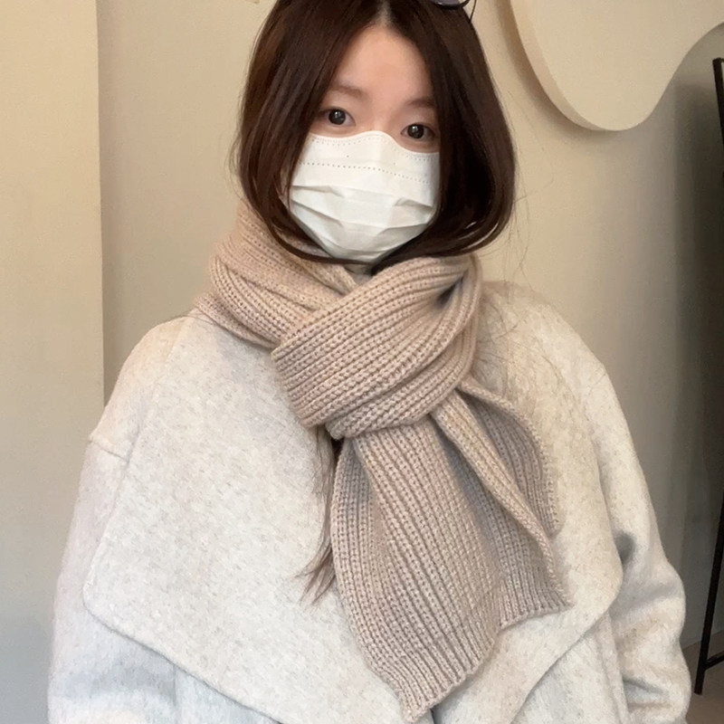 2026网红同款针织围巾女冬季纯色韩系氛围感百搭保暖加厚护颈围脖,服饰配件/皮带/帽子/围巾,围巾/丝巾/披肩,淘宝优惠券,粉丝福利购,淘宝优惠卷
